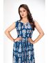 Blue Nyra Cut Pleated Sleeveless Straight Kurti