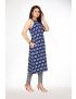 Blue Halter Neck Sleeveless Kurti