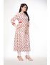 White  Anarkali With Stand Collar Kurti Pant