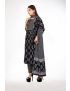Black jaipur cotton anarkali kurti pant with dupatta floral print