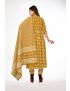 Yellow jaipur cotton anarkali kurti pant with dupatta
